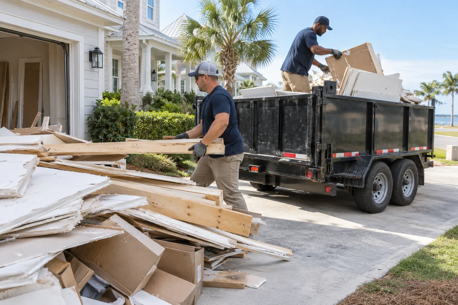 Hauling Debris Removal preparation